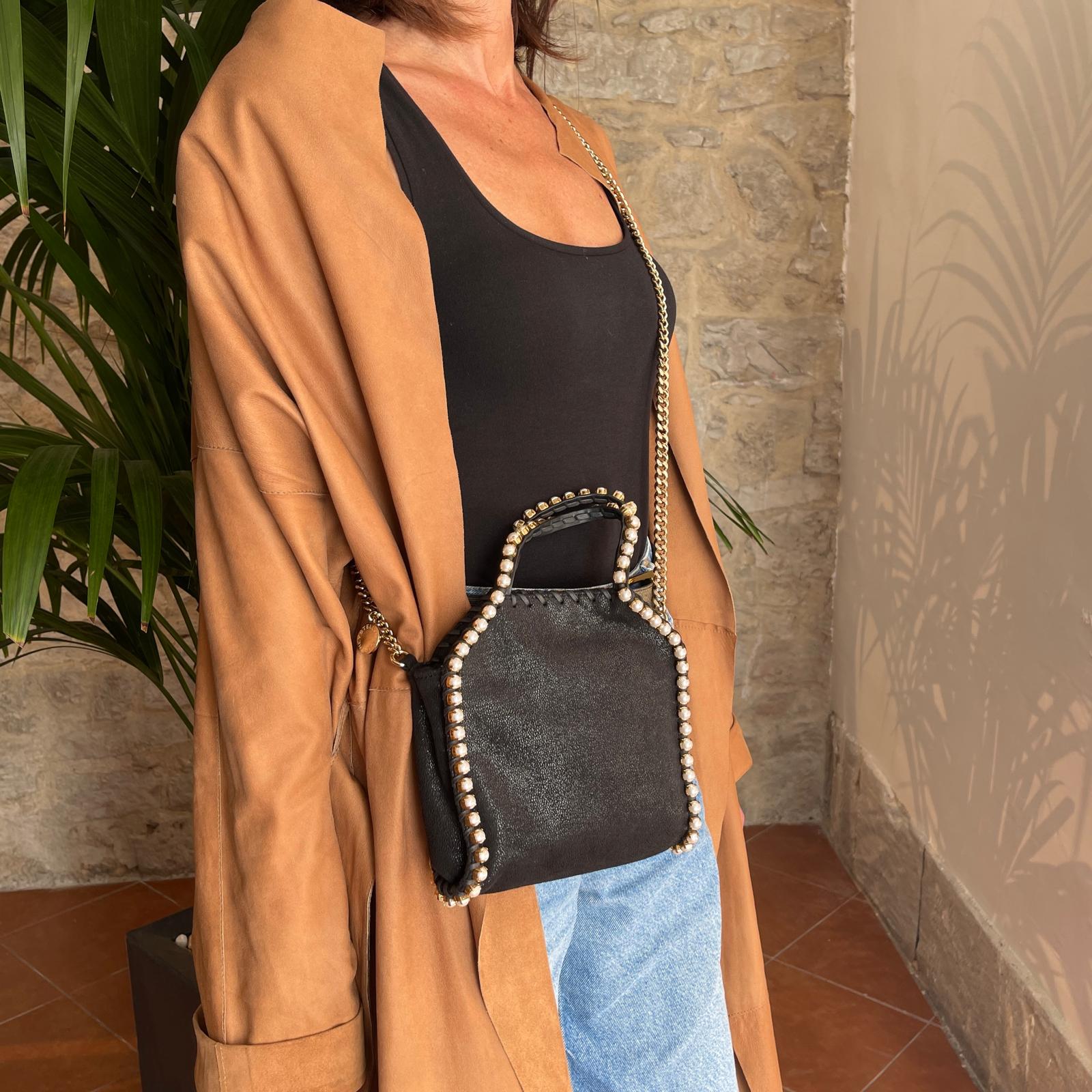 Stella McCartney borsa Falabella Mini Tote con perle