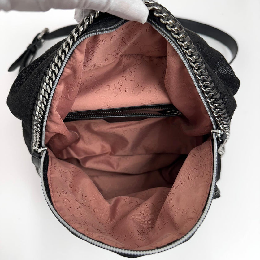 Stella McCartney zaino Falabella in Shaggy Deer nero