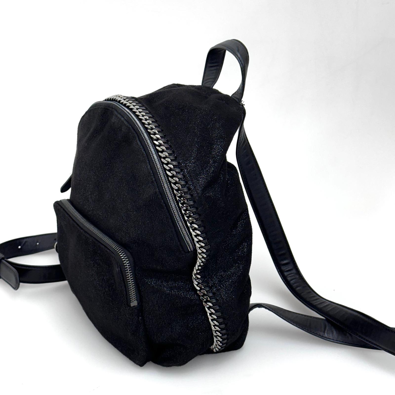 Stella McCartney zaino Falabella in Shaggy Deer nero