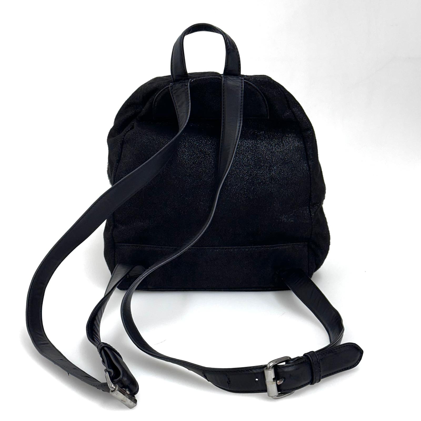 Stella McCartney zaino Falabella in Shaggy Deer nero