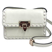 Valentino Garavani Borsa Rockstud a tracolla in pelle bianca