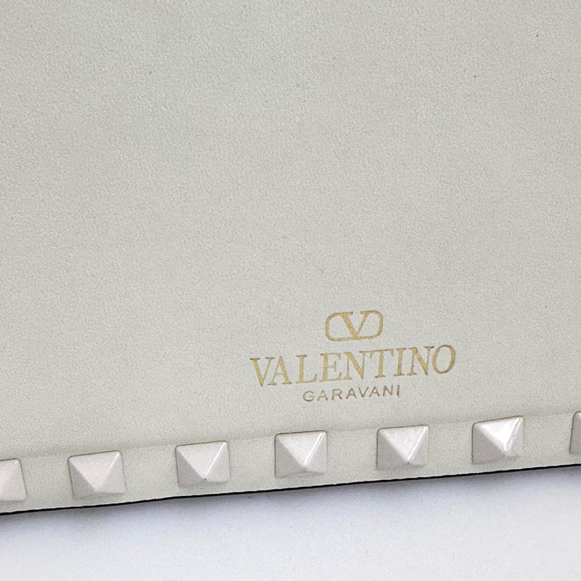 Valentino Garavani Borsa Rockstud a tracolla in pelle bianca