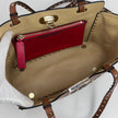 Valentino Garavani Borsa Rockstud Medium Leopard Canvas e Pelle con Tracolla