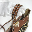 Valentino Garavani Borsa Rockstud Medium Leopard Canvas e Pelle con Tracolla