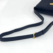 Valentino Garavani Borsa Vintage a Spalla in Pelle Nera e oro