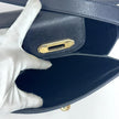 Valentino Garavani Borsa Vintage a Spalla in Pelle Nera e oro