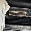 Valentino Garavani Borsa Vintage a Spalla in Pelle Nera e oro