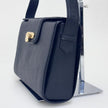 Valentino Garavani Borsa Vintage a Spalla in Pelle Nera e oro
