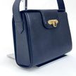 Valentino Garavani Borsa Vintage a Spalla in Pelle Nera e oro