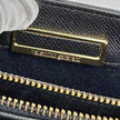 Valentino Garavani Borsa a Mano e Tracolla Pelle Martellata Nera Vintage Anni '80/'90