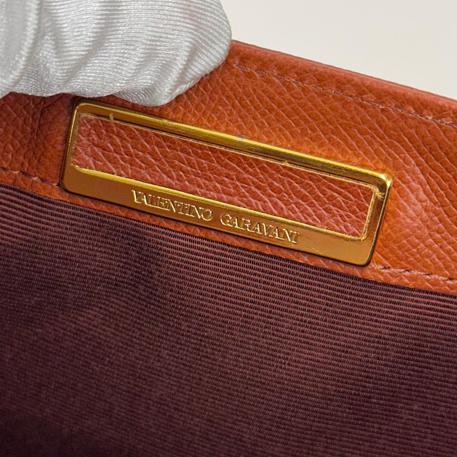 Valentino Garavani Borsa a Tracolla Pelle Martellata Cuoio Anni '80/'90