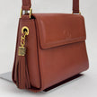 Valentino Garavani Borsa a Tracolla Pelle Martellata Cuoio Anni '80/'90