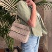 Valentino Garavani Borsa a Tracolla Rockstud Spike Media Nude Cipria