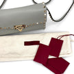 Valentino Garavani Borsa a Tracolla Rockstud in Pelle Grigia