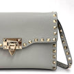 Valentino Garavani Borsa a Tracolla Rockstud in Pelle Grigia