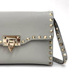 Valentino Garavani Borsa a Tracolla Rockstud in Pelle Grigia