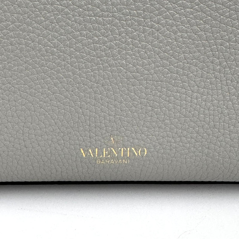Valentino Garavani Borsa a Tracolla Rockstud in Pelle Grigia