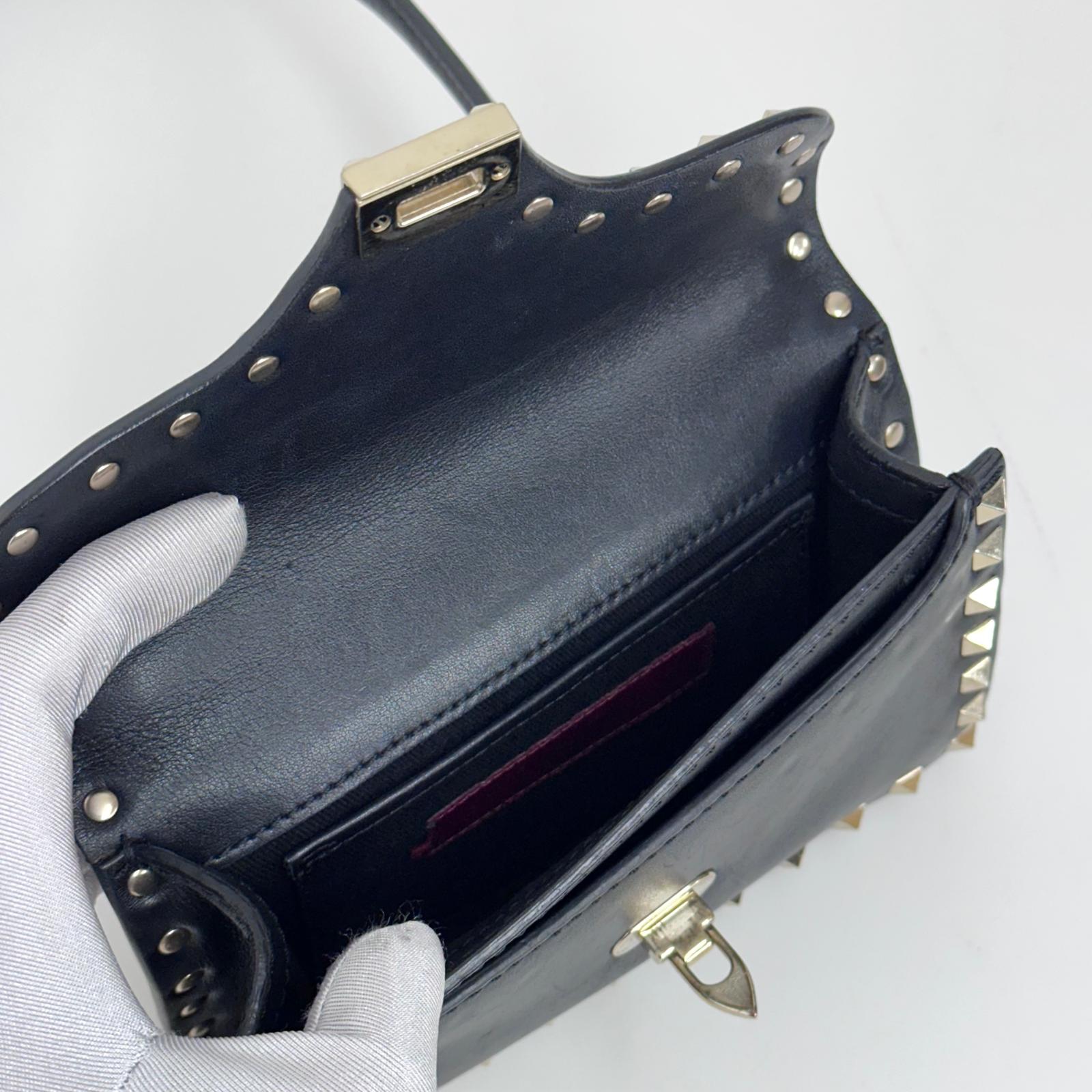 Valentino Garavani Rockstud Borsa a spalla in pelle nera
