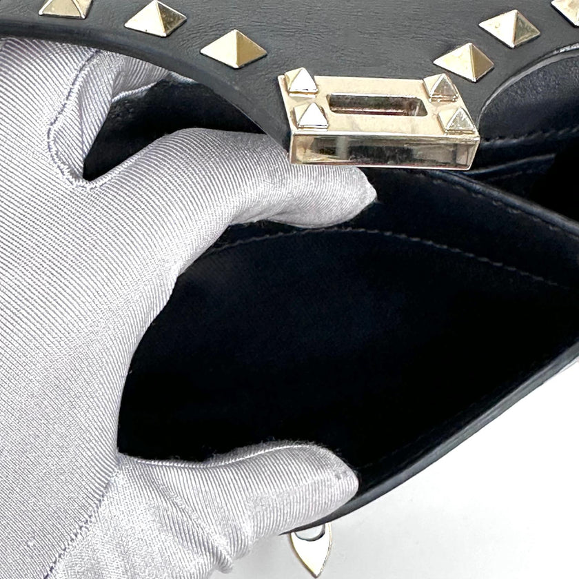 Valentino Garavani Rockstud Borsa a spalla in pelle nera