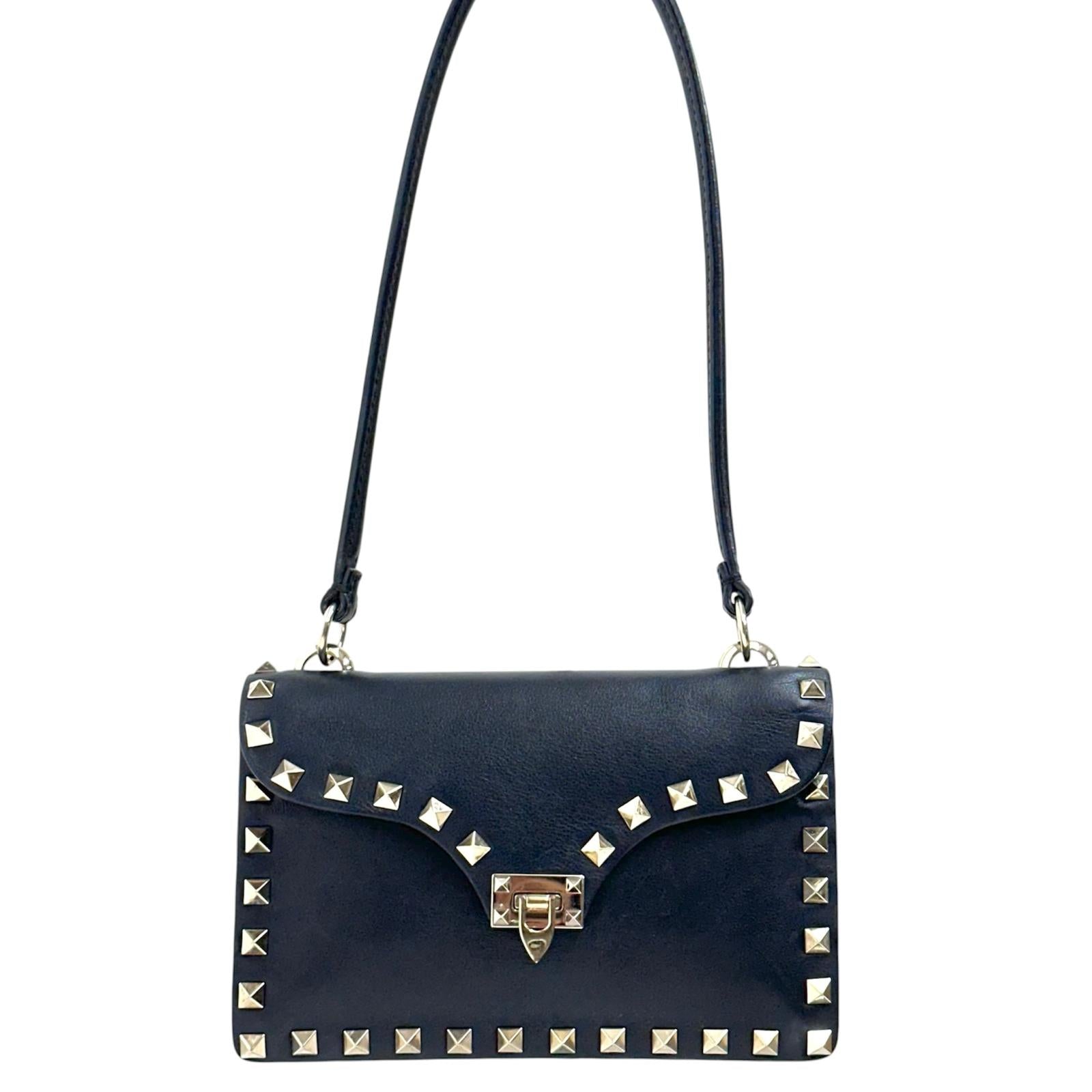 Valentino Garavani Rockstud Borsa a spalla in pelle nera