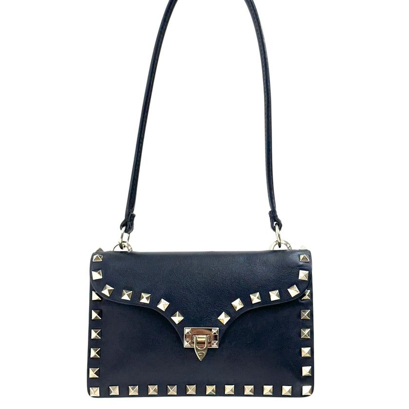 Valentino Garavani Rockstud Borsa a spalla in pelle nera