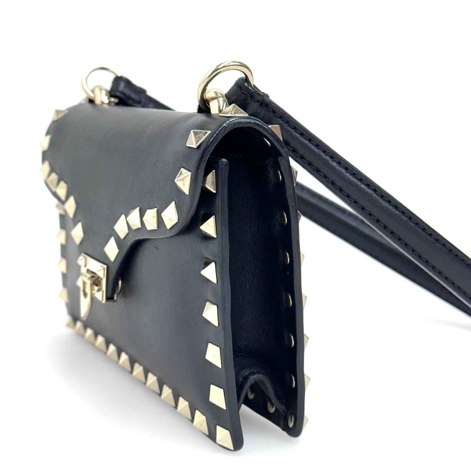 Valentino Garavani Rockstud Borsa a spalla in pelle nera