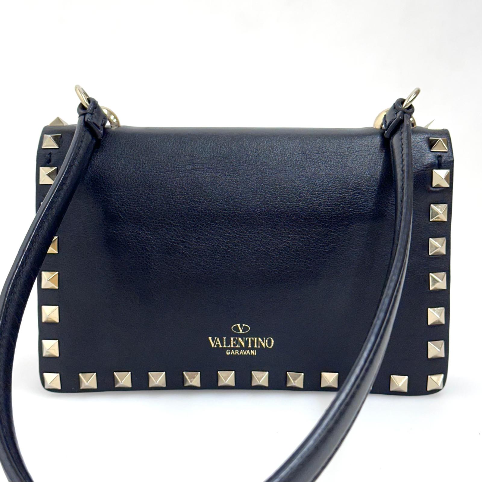 Valentino Garavani Rockstud Borsa a spalla in pelle nera