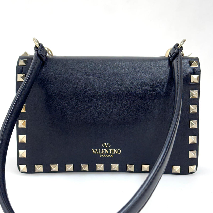 Valentino Garavani Rockstud Borsa a spalla in pelle nera