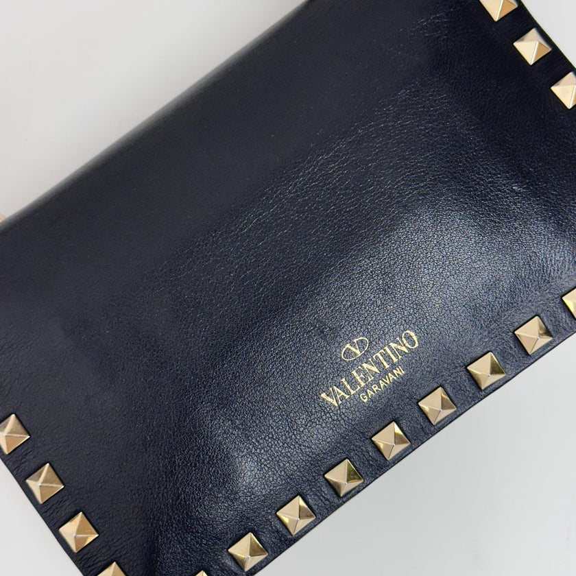 Valentino Garavani Rockstud Borsa a spalla in pelle nera