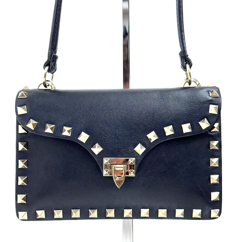 Valentino Garavani Rockstud Borsa a spalla in pelle nera