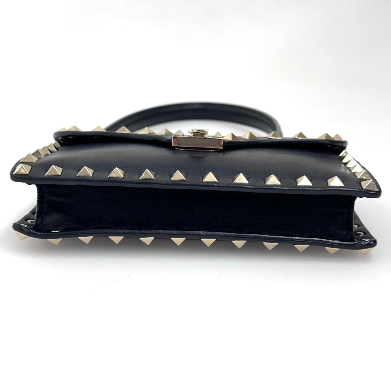 Valentino Garavani Rockstud Borsa a spalla in pelle nera