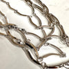 Collana Vintage Saint Laurent a Più Fili in Metallo Argento – Gioiello Statement Anni ’80