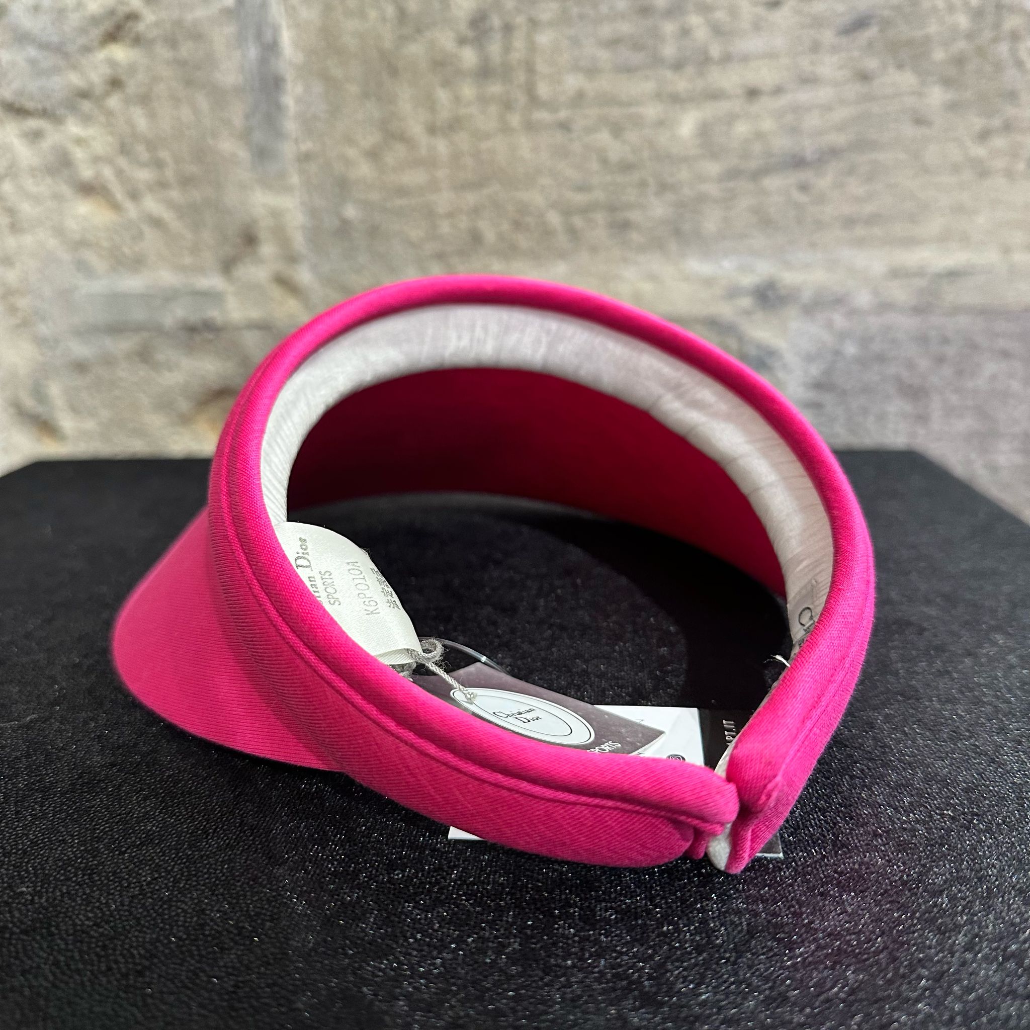 Visiera Vintage Christian Dior Sports in cotone fucsia