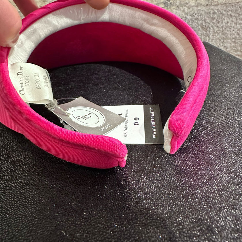 Visiera Vintage Christian Dior Sports in cotone fucsia