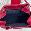 Yves Saint Laurent Borsa Secchiello Vintage in Pelle Rossa con Medaglione Dorato