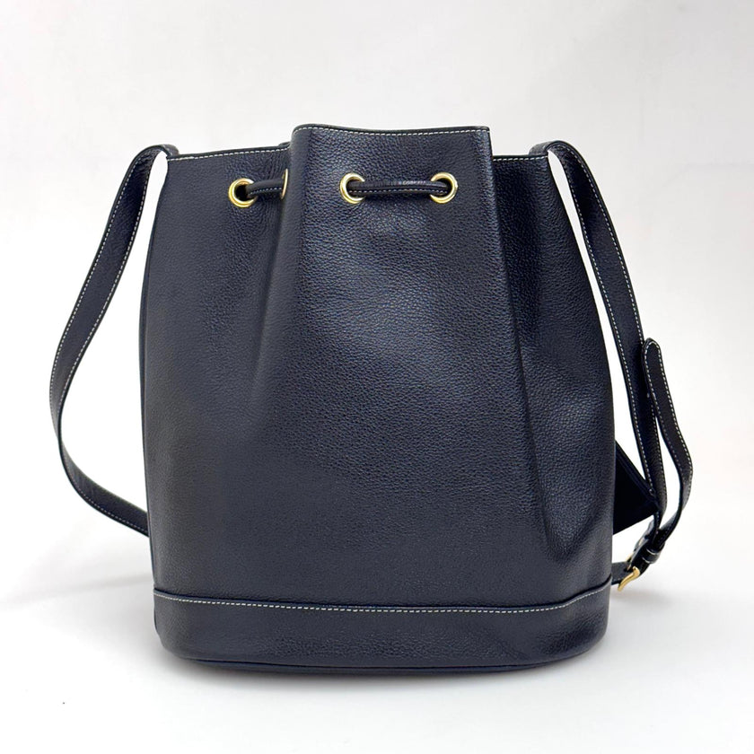 Yves Saint Laurent Borsa Vintage Bucket Nera in Pelle