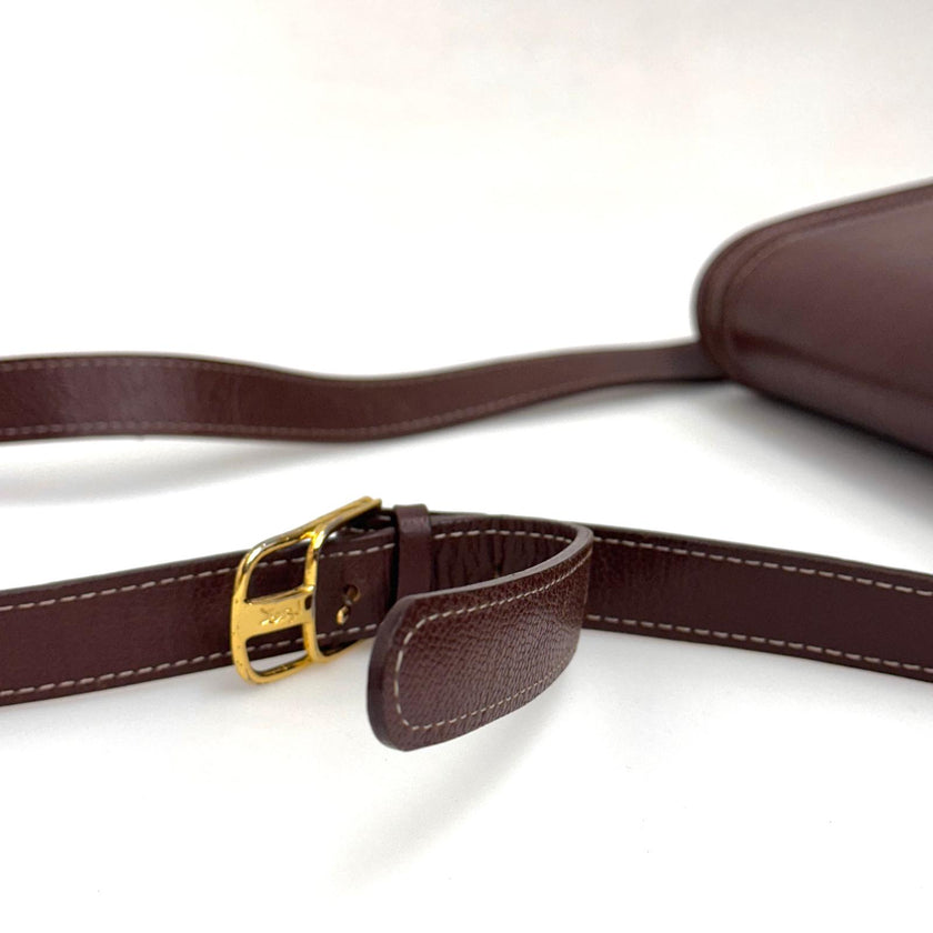 Yves Saint Laurent Borsa Vintage a Spalla in Pelle Marrone