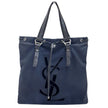 Yves Saint Laurent borsa a spalla maxi monogram canvas nero