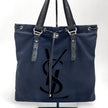 Yves Saint Laurent borsa a spalla maxi monogram canvas nero