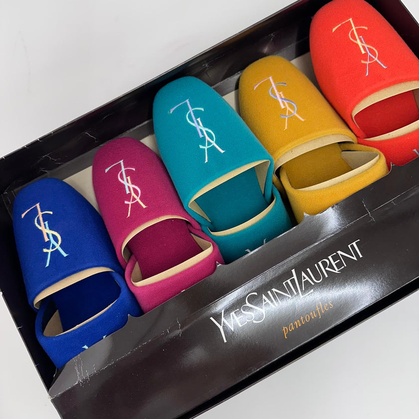Yves Saint Laurent set pantofole multicolor – nuove – 25,5 cm