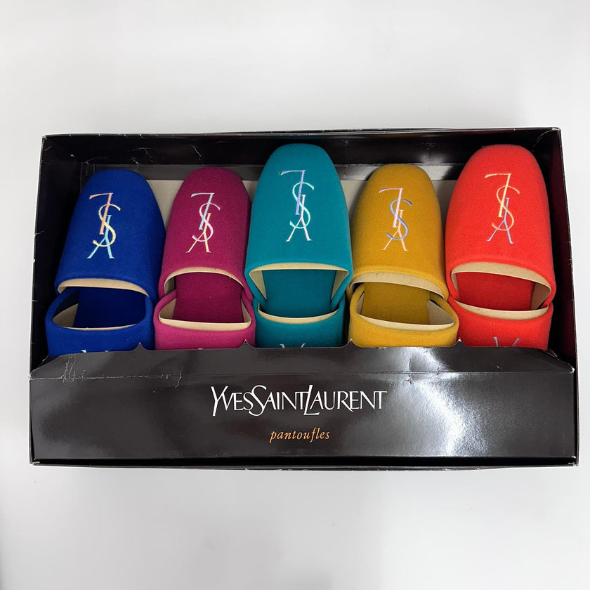 Yves Saint Laurent set pantofole multicolor – nuove – 25,5 cm