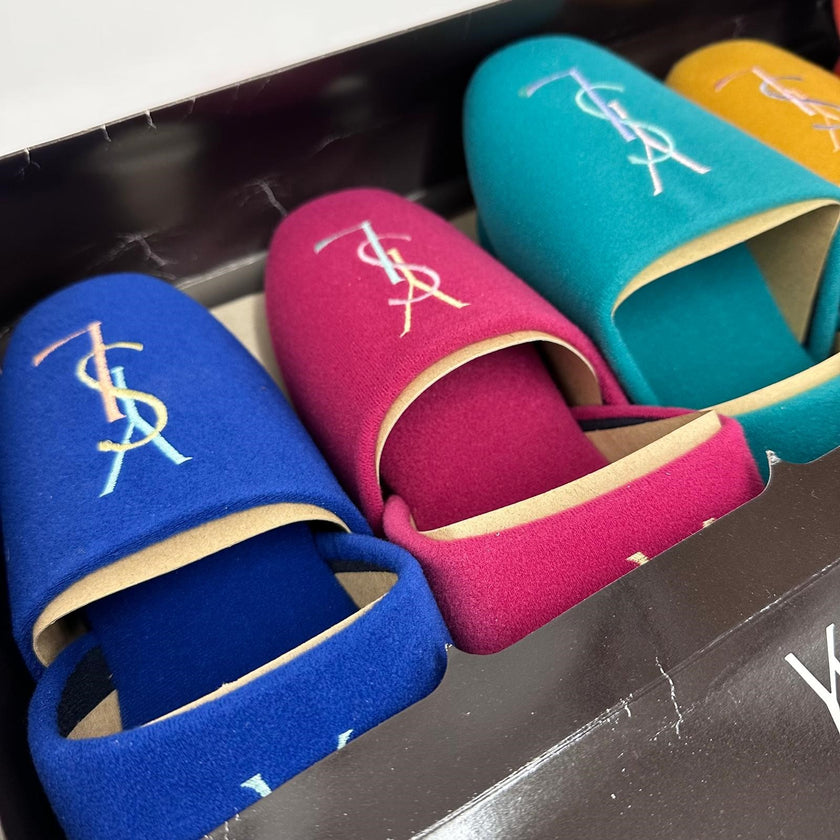 Yves Saint Laurent set pantofole multicolor – nuove – 25,5 cm