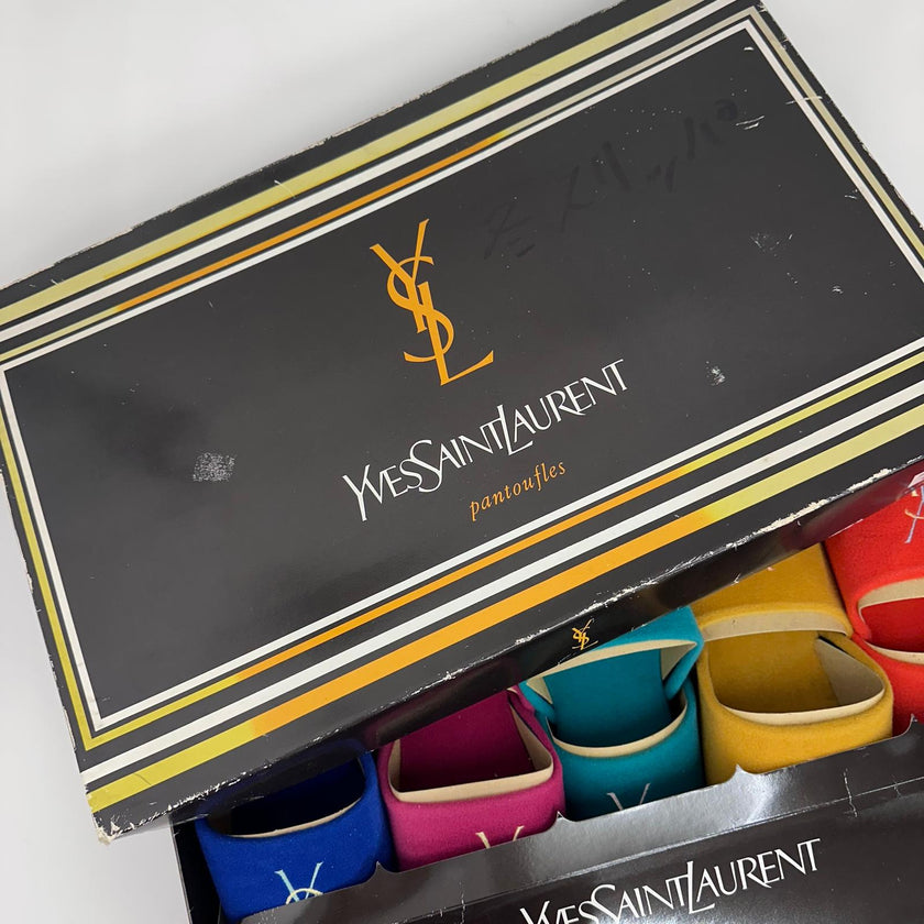 Yves Saint Laurent set pantofole multicolor – nuove – 25,5 cm