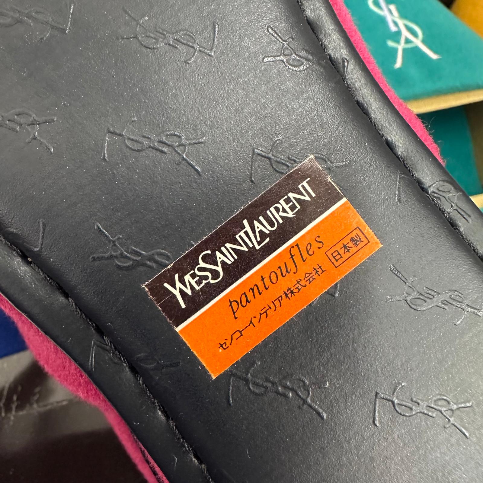 Yves Saint Laurent set pantofole multicolor – nuove – 25,5 cm