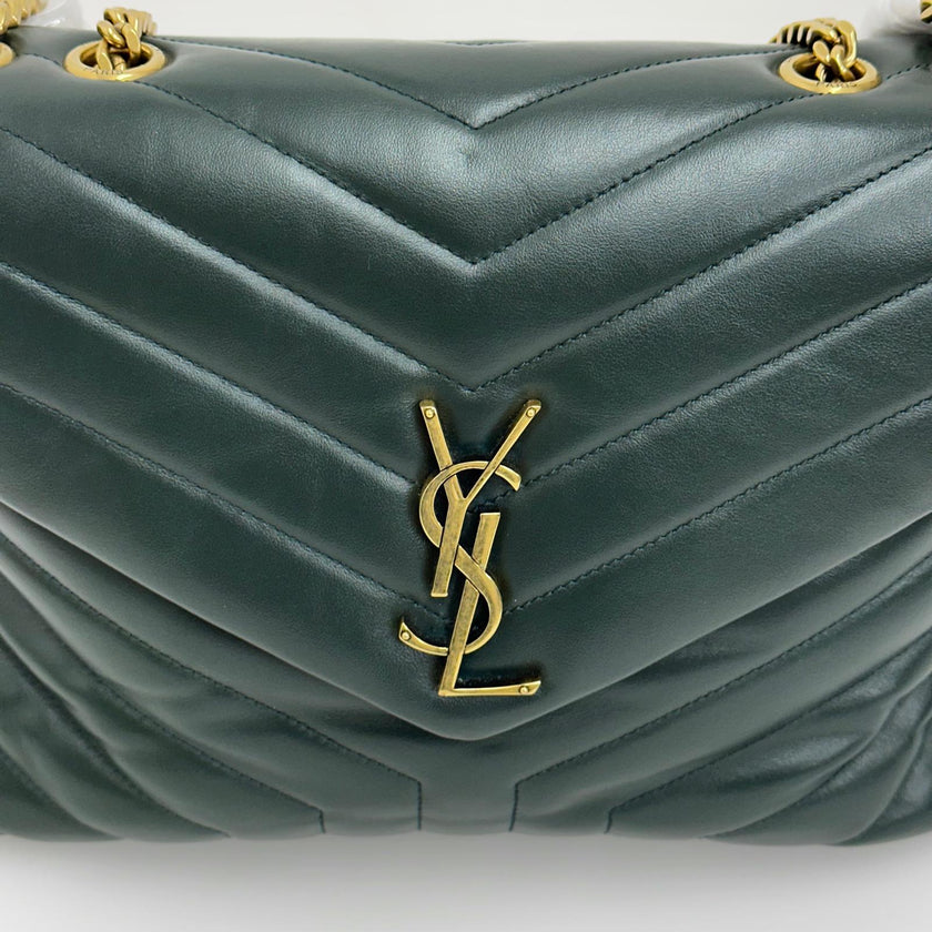 Saint Laurent borsa Lou Lou Large in pelle trapuntata verdone - Nuova
